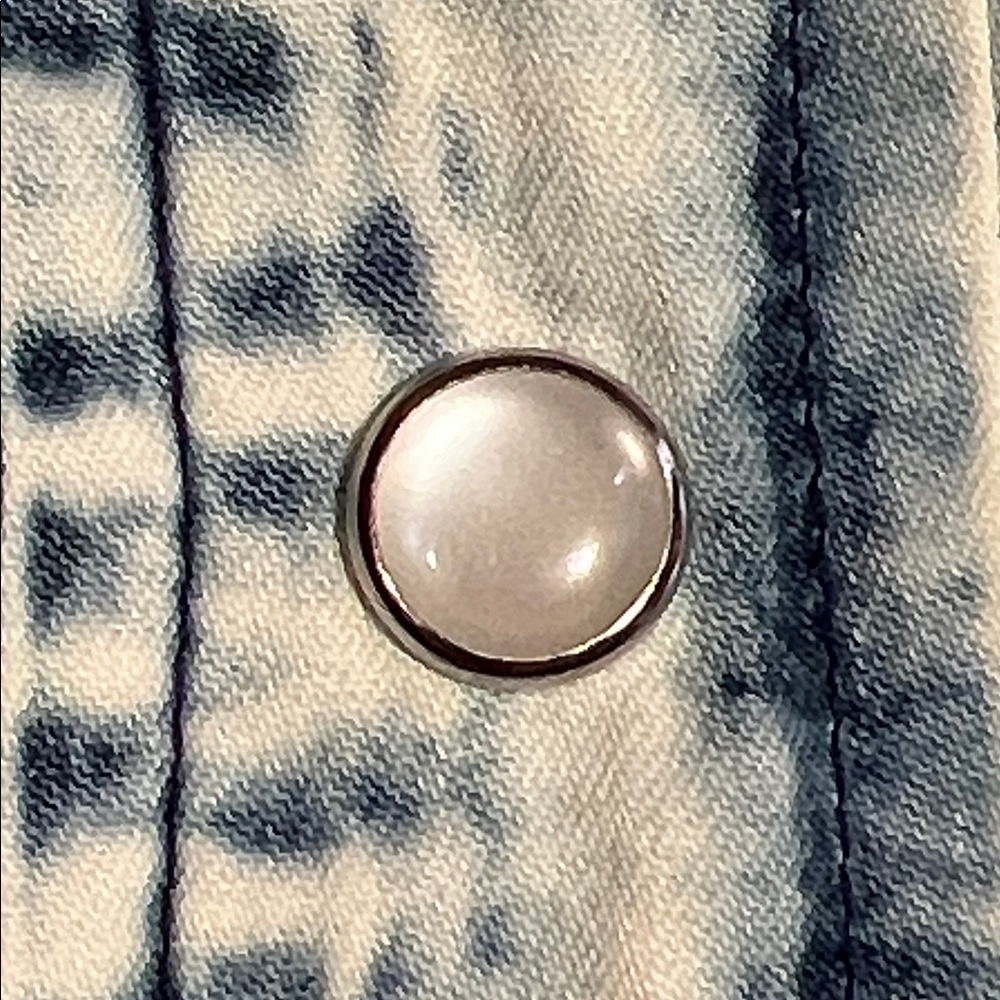 BIBI* Chambray Pearl Snap Western Peplum Shirt - Picture 8 of 16